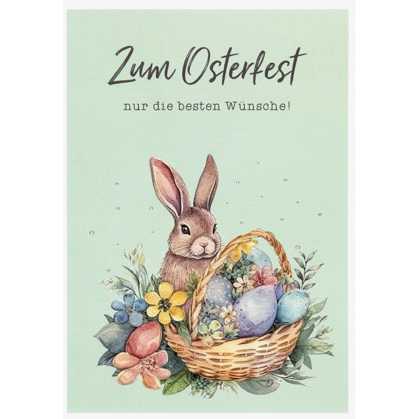Ostern unverpackte Glückwunschkarte mit Umschlag die besten Wünsche zum Osterfest