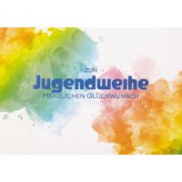 Jugendweihe unverpackte Glückwunschkarte mit...