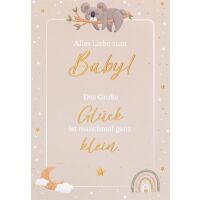 Geburt Baby unverpackte Glückwunschkarte mit...