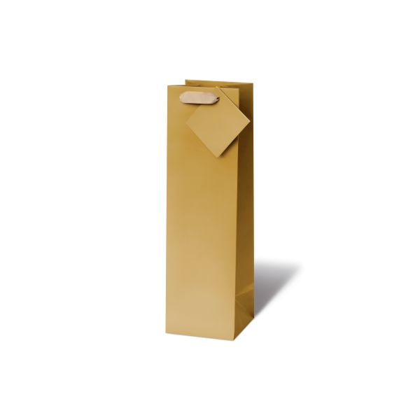 Tasche Tüte Flaschen-Format Unicolor gold