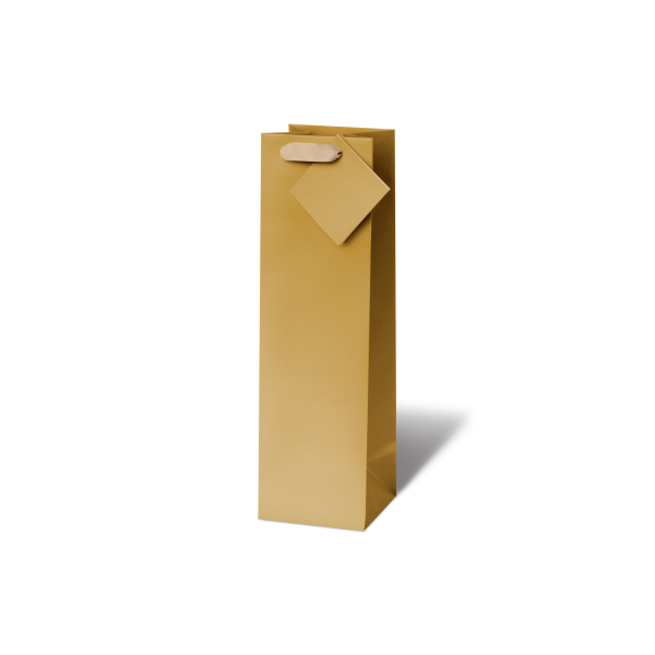 Tasche Tüte Flaschen-Format Unicolor gold