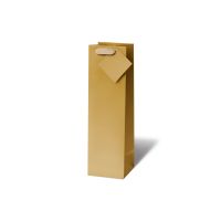 Tasche Tüte Flaschen-Format Unicolor gold