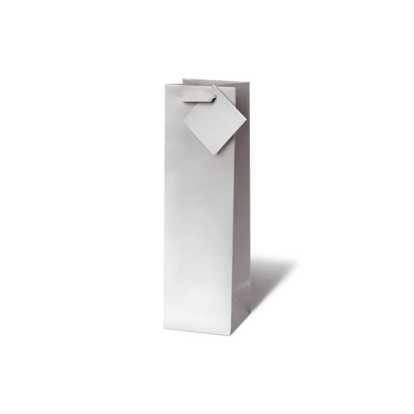 A Tasche - Flaschen Format - 36x10,5x10 cm - Unicolor silver