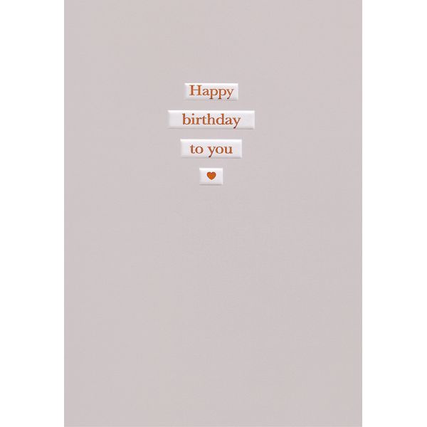 Geburtstag unverpackte Glückwunschkarte mit Umschlag Herz Happy birthday to you