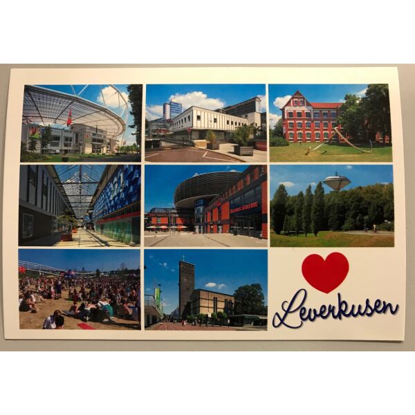 Postkarte – Ansichtskarte - Leverkusen - Weltpostkarte im Format 10,5 x 15cm