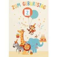 Verstellbarer Zahlengeburtstag Glückwunschkarte mit...