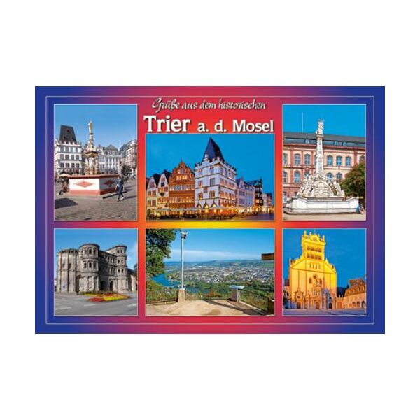 Trier Postkarte Ansichtskarte Mosel Grüße aus dem historischen Trier