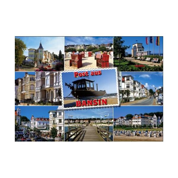 Bansin Usedom Postkarte Ansichtskarte Post aus Bansin 9 Fotomotive