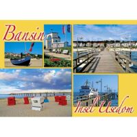 Bansin Usedom Postkarte Ansichtskarte Insel Usedom gelb 4...