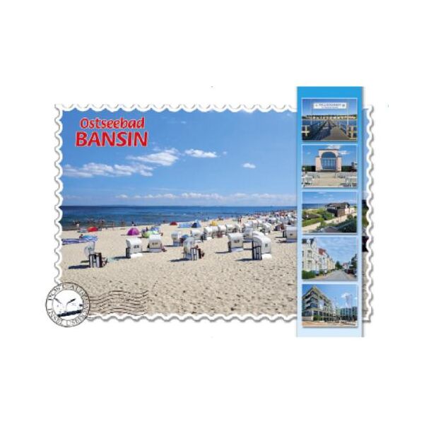 Bansin Usedom Postkarte Ansichtskarte Ostseebad Briefmarke Strand
