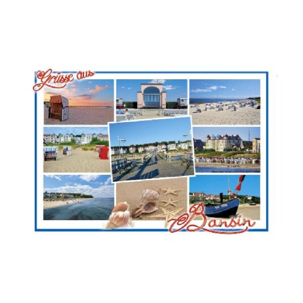 Bansin Usedom Postkarte Ansichtskarte Grüsse aus 9 Fotos