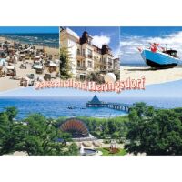 Heringsdorf Usedom Postkarte Ansichtskarte 4 Fotomotive...