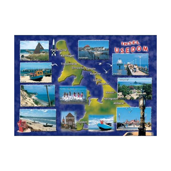 Insel Usedom Postkarte Ansichtskarte Ostseeinsel