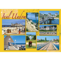 Insel Usedom Postkarte Ansichtskarte Ostseeinsel gelber...