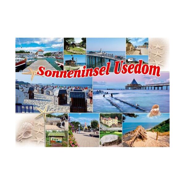 Insel Usedom Postkarte Ansichtskarte Ostseeinsel Sonneninsel 16 Fotomotive