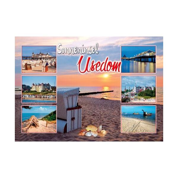 Insel Usedom Postkarte Ansichtskarte Ostseeinsel Sonneninsel 7 Fotomotive