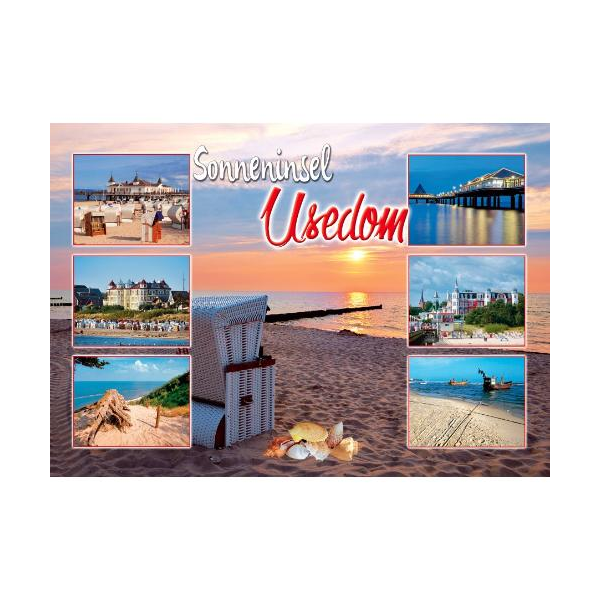 Insel Usedom Postkarte Ansichtskarte Ostseeinsel Sonneninsel 7 Fotomotive