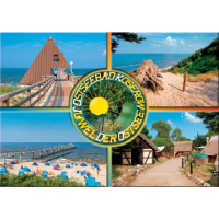 Koserow auf Usedom Postkarte Ansichtskarte 4 Fotomotive...