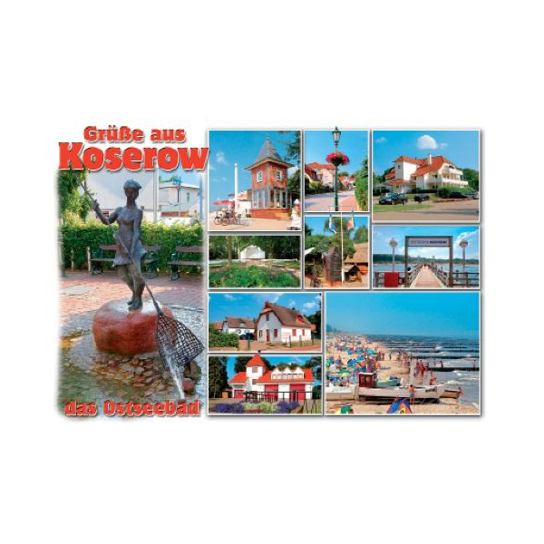 Koserow auf Usedom Postkarte Ansichtskarte 10 Fotomotive Ostseebad Grüße