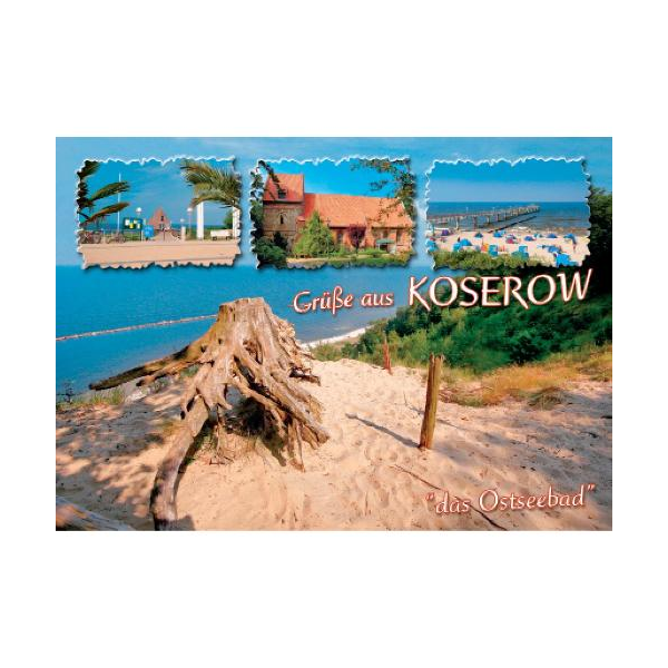 Koserow auf Usedom Postkarte Ansichtskarte 4 Motive Grüße Ostseebad