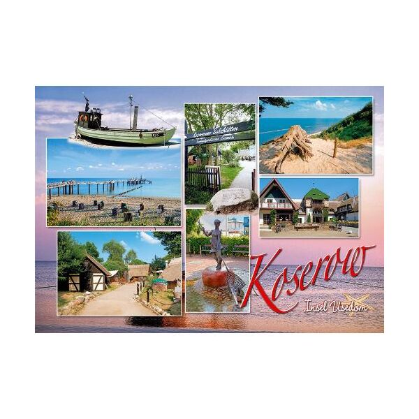 Koserow auf Usedom Postkarte Ansichtskarte 6 Motive Ostseebad