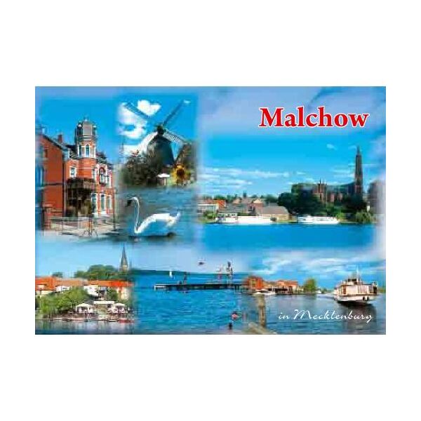 Malchow Mecklenburgische Seenplatte Postkarte 6 Fotomotive Ansichtskarte