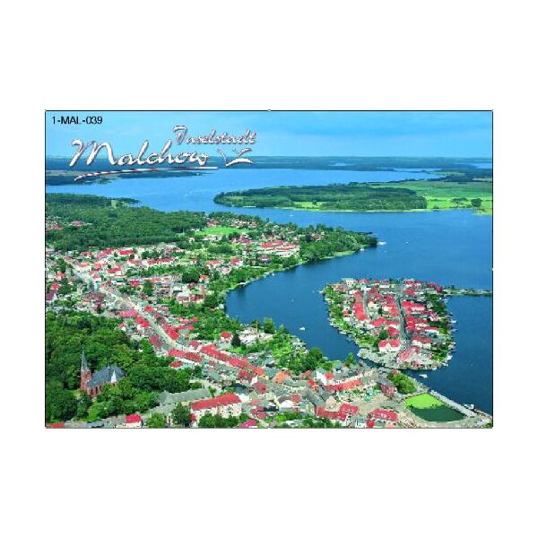 Malchow Mecklenburgische Seenplatte Postkarte Luftaufnahme Ansichtskarte