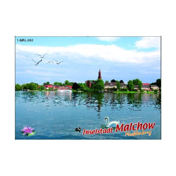 Malchow Mecklenburgische Seenplatte Postkarte Seeaufnahme Ansichtskarte