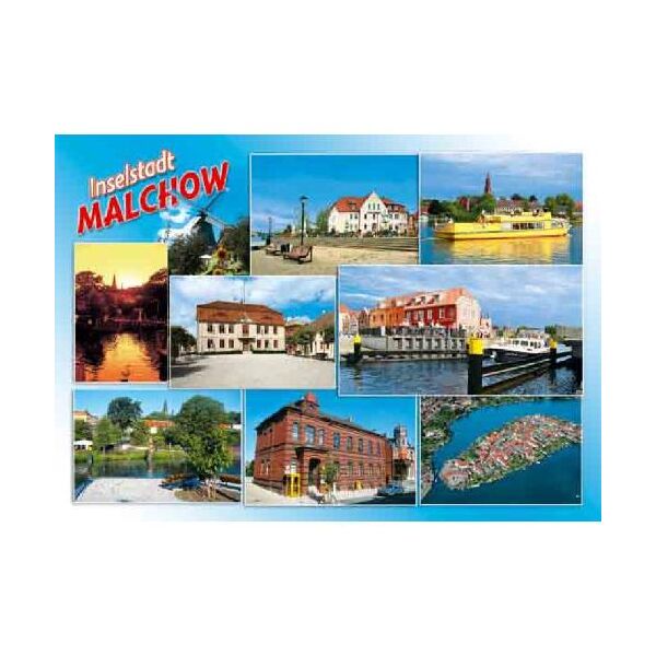 Malchow Mecklenburgische Seenplatte Postkarte Inselstadt 8 Fotos Ansichtskarte