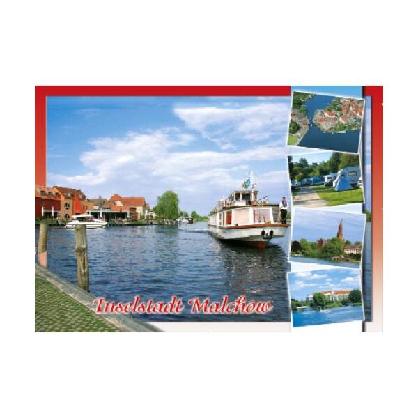 Malchow Mecklenburgische Seenplatte Postkarte Inselstadt 5 Fotos Ansichtskarte