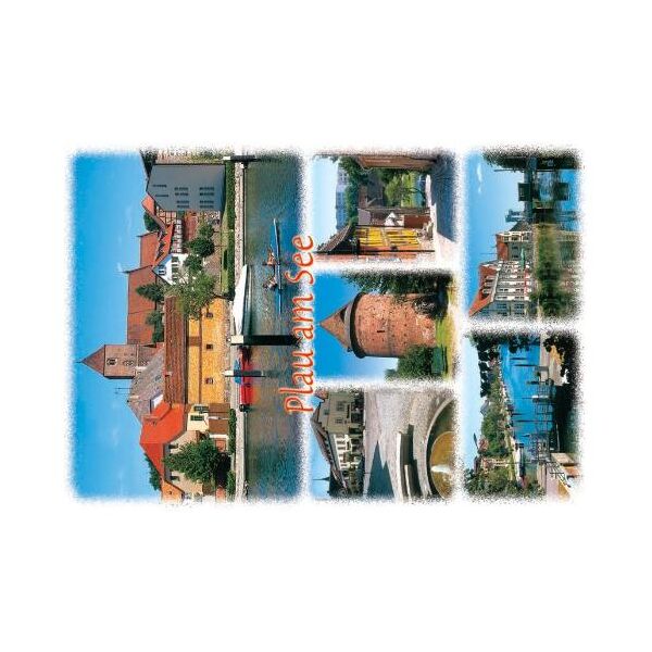 Plau am See Mecklenburgische Seenplatte Postkarte 6 Fotomotive Ansichtskarte