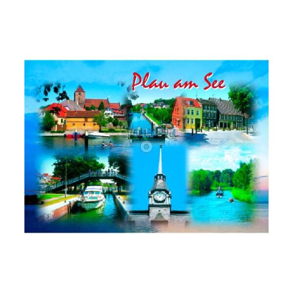 Plau am See Mecklenburgische Seenplatte Postkarte 5 Fotomotive Ansichtskarte