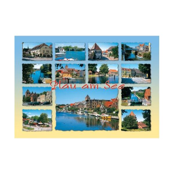 Plau am See Mecklenburgische Seenplatte Postkarte 13 Fotomotive Ansichtskarte
