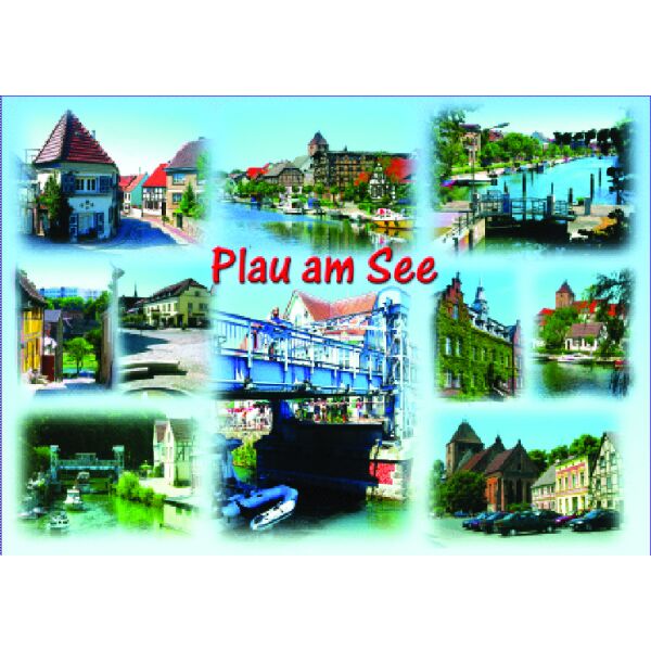 Plau am See Mecklenburgische Seenplatte Postkarte 9 Fotos Ansichtskarte
