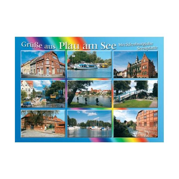 Plau am See Mecklenburgische Seenplatte Postkarte 9 Fotos Ansichtskarte Grüße aus