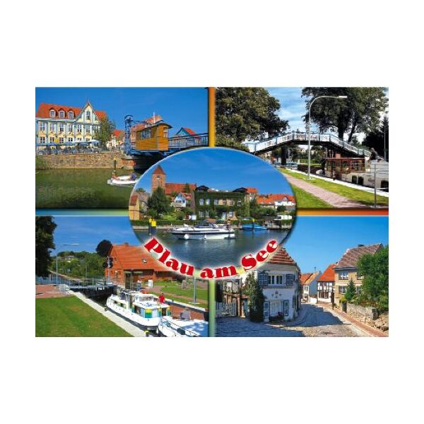 Plau am See Mecklenburgische Seenplatte Postkarte 5 Motive Ansichtskarte