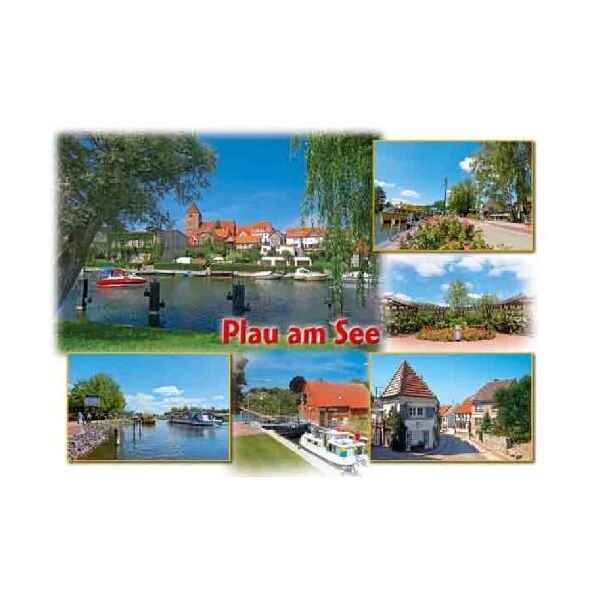 Plau am See Mecklenburgische Seenplatte Postkarte 6 Bilder Ansichtskarte