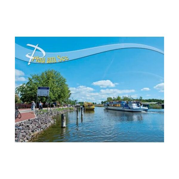 Plau am See Mecklenburgische Seenplatte Postkarte Kanalansicht Ansichtskarte