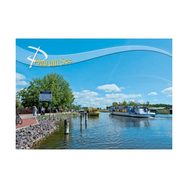 Plau am See Mecklenburgische Seenplatte Postkarte Kanalansicht Ansichtskarte