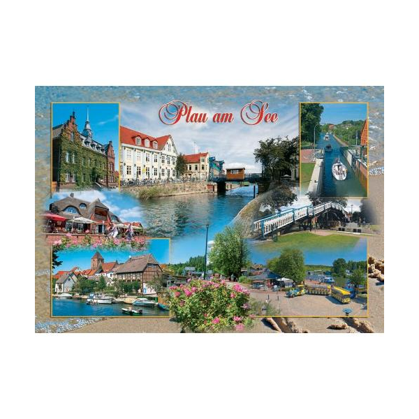 Plau am See Mecklenburgische Seenplatte Postkarte 7 Fotos Ansichtskarte