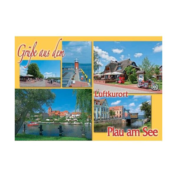 Plau am See Mecklenburgische Seenplatte Postkarte 5 Motive Ansichtskarte Luftkurort