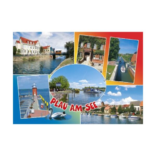 Plau am See Mecklenburgische Seenplatte Postkarte Kreis 6 Fotos Ansichtskarte