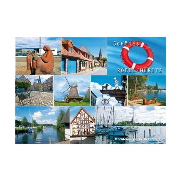 Röbel (Müritz) Mecklenburgische Seenplatte Postkarte 10 Fotos Ansichtskarte