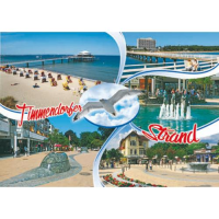 Timmendorfer Strand Postkarte Ansichtskarte Möwe 5...