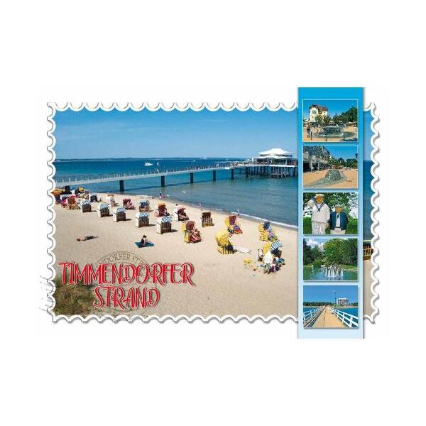 Timmendorfer Strand Postkarte Ansichtskarte 6 Fotomotive Ostsee Schleswig-Holstein