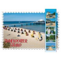 Timmendorfer Strand Postkarte Ansichtskarte 6 Fotomotive...