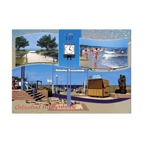 Trassenheide Postkarte Ansichtskarte 4 Fotomotive Ostseebad Usedom