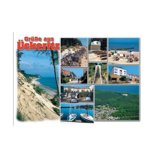 Ückeritz Postkarte Ansichtskarte Ostseebad Usedom 10 Sehenswürdigkeiten