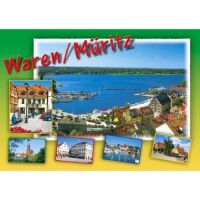 Waren (Müritz) Postkarte Ansichtskarte 6 Fotomotive...