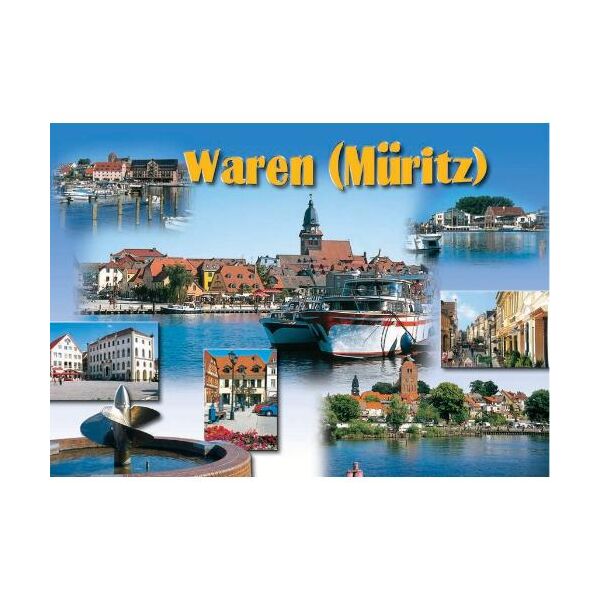 Waren (Müritz) Postkarte Ansichtskarte 9 Bilder Heilbad Mecklenburgische Seenplatte